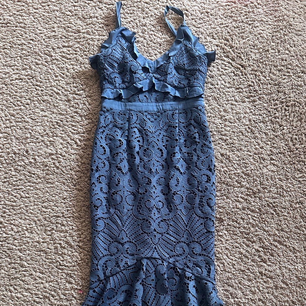 Blue dress - perfect for weddings!!! Size 4, only warm once!